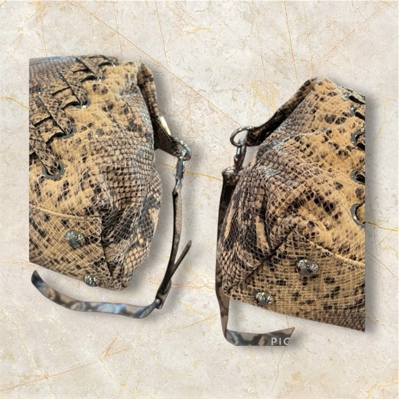 Michael Michael Kors Kenton Python Embossed Leather Large Satchel NWT MSRP $498 - Picture 9 of 15